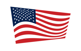 American USA Flag Waving transparent Background png