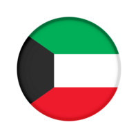 Round flag of Kuwait png