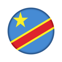 runda flagga av demokratisk republik av de kongo png