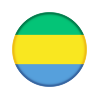 rond drapeau de Gabon png