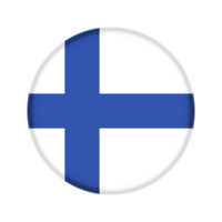 runden Flagge von Finnland png
