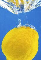 Lemon in water photo