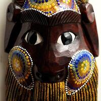 Wooden mask of the Australian aborigine photo