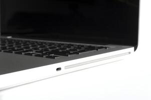 Laptop on white background photo