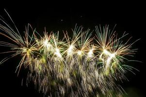 Fireworks in the night sky photo