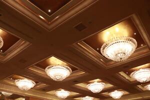 elegant ballroom hotel lighting set photo