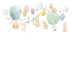 balloon and bunnies png