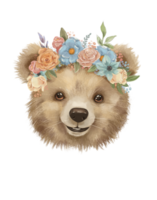 cartoon teddy bear head png