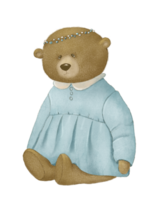 cartoon teddy bear in dress png