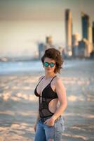 Beautiful girl posing on the beach. Gold Coast, Australia, Queensland photo