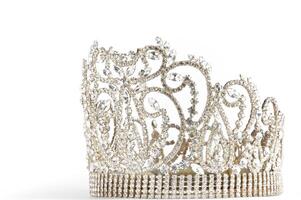 Crown or tiara isolated on a white background photo