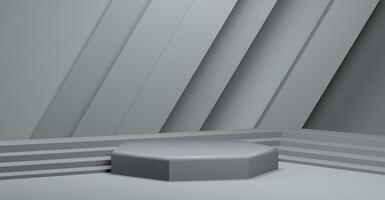 Podium with Background 3D render photo