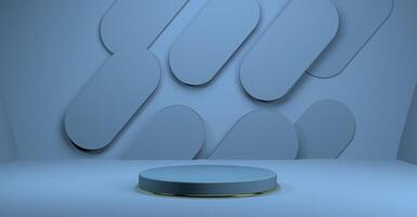 Background with Podium for promote product 3D render photo