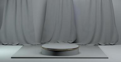 3D podium with Background for product display photo