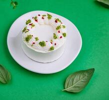 Turkish Maras Vanilla Ice Cream with Pistachio Powder photo