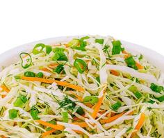 Coleslaw salad with white cabbage and carrots photo