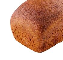 Loaf of organic bread on white background photo