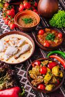 Traditional eastern european cuisine assortment photo