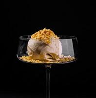 Elegant dessert presentation in coupe glass photo