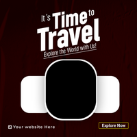 Travel and tourism Social Media post template psd