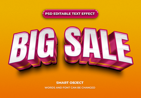 big sale 3d editable text effect style psd