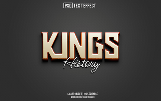 king text effect, font editable, typography, 3d text psd