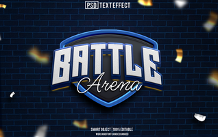 battle text effect, font editable, typography, 3d text psd