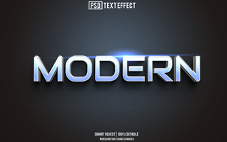 modern Text Wirkung, Schriftart editierbar, Typografie, 3d Text psd