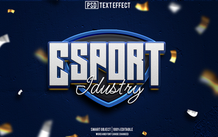 esport text effect, font editable, typography, 3d text psd