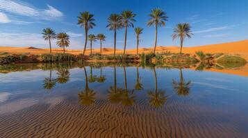 Palm Trees Surrounding Tropical Body of Water photo