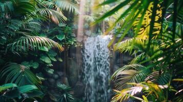 Waterfall Surrounded by Trees photo