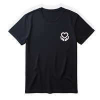 a heart with a person's hands tshirt psd