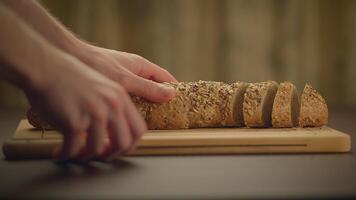 Bäckerei Konzept von hausgemacht Brot Laib Gebäck Essen Hintergrund video