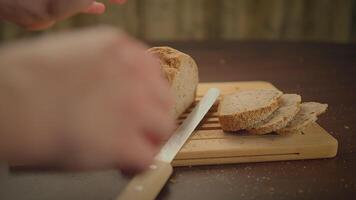 Bäckerei Konzept von hausgemacht Brot Laib Gebäck Essen Hintergrund video