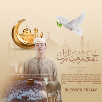 diseño de publicación de jumma mubarak psd