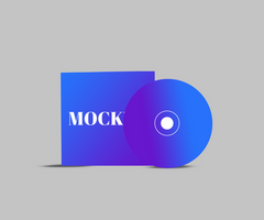 Blank CD cover design mockup psd