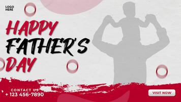 Happy fathers day web banner design psd