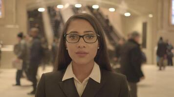 Lifestyle Portrait of African American Businesswoman in the City video