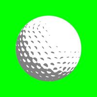 golf pelota - gris y blanco aislado icono vector