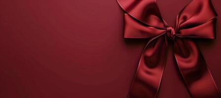 Close Up of Red Gift Box With Bow photo