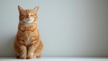 Cat Sitting on Top of a White Shelf photo