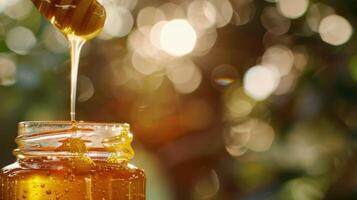 Jar of Honey With Honey Dip photo