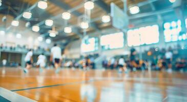 Basketball Court With Basketball photo