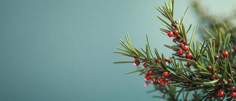 Close Up of Pine Tree With Berries photo