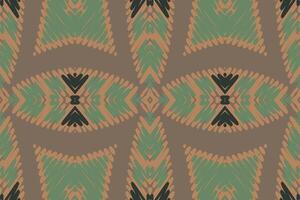 punjabi modelo sin costura pañuelo impresión seda motivo bordado, ikat bordado diseño para impresión modelo Clásico flor gente navajo labor de retazos modelo vector