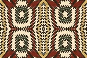 Kurti Pattern Seamless Mughal architecture Motif embroidery, Ikat embroidery Design for Print figure tribal ink on cloth patola sari vector