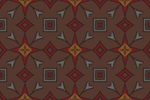 Nordic pattern Seamless Bandana print silk Motif embroidery, Ikat embroidery Design for Print tie dyeing pillowcase sambal puri kurti mughal architecture vector