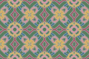 Nordic pattern Seamless Mughal architecture Motif embroidery, Ikat embroidery Design for Print pattern vintage flower folk navajo patchwork pattern vector