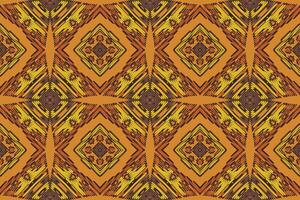 nórdico modelo sin costura Mughal arquitectura motivo bordado, ikat bordado diseño para impresión cordón modelo turco cerámico antiguo Egipto Arte jacquard modelo vector