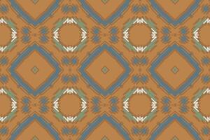 navajo modelo sin costura Mughal arquitectura motivo bordado, ikat bordado diseño para impresión interminable arabesco paño dupatta chal pañuelo impresión seda kurta hombres vector